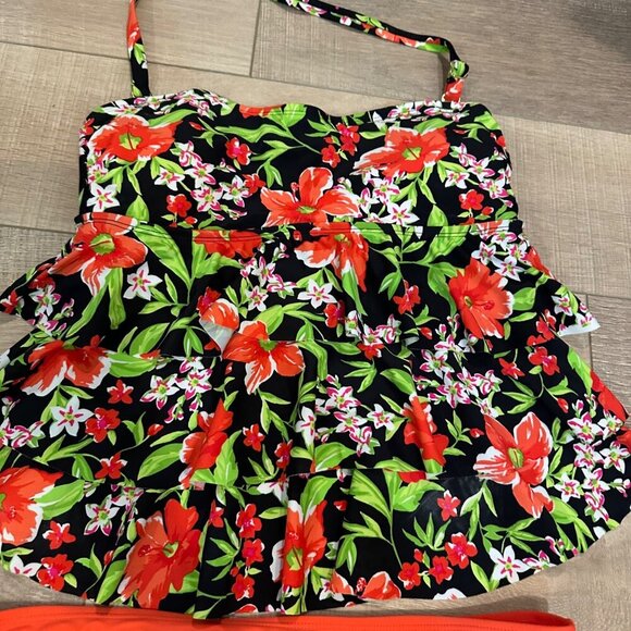 ISLAND ESCAPE WOMENS TANKINI TOP SIZE 8 BOTTOMS SIZE 12 - Picture 3 of 10